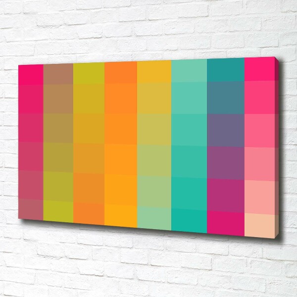 Cuadro canvas moderno de gran formato horizontal Cuadrados coloridos