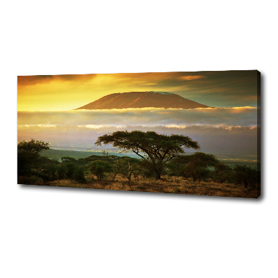 Cuadro canvas con impresión uv duradera horizontal Kilimanjaro Kenia