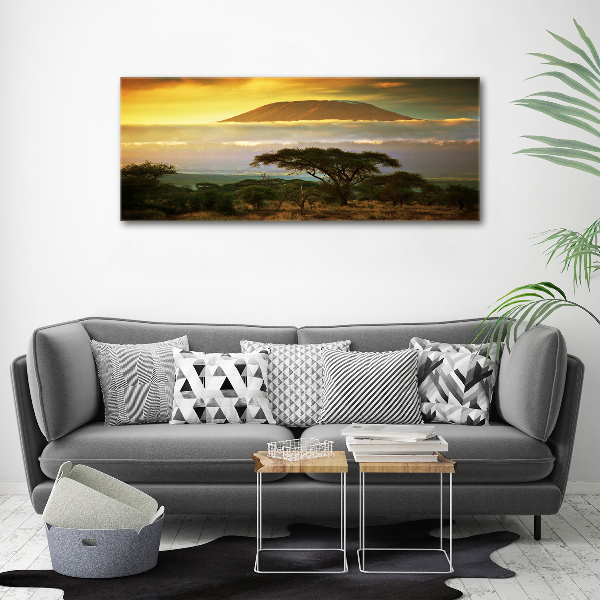 Cuadro canvas con impresión uv duradera horizontal Kilimanjaro Kenia
