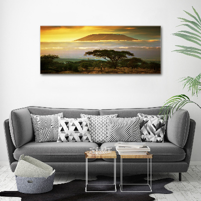 Cuadro canvas con impresión uv duradera horizontal Kilimanjaro Kenia