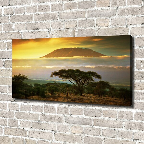 Cuadro canvas con impresión uv duradera horizontal Kilimanjaro Kenia