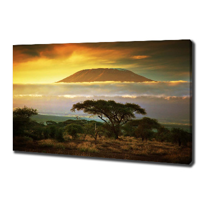 Cuadro canvas con impresión uv duradera horizontal Kilimanjaro Kenia