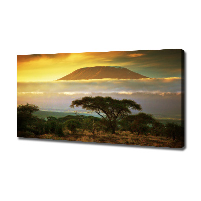 Cuadro canvas con impresión uv duradera horizontal Kilimanjaro Kenia