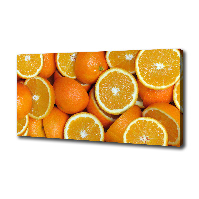 Cuadro canvas con impresión uv duradera horizontal Mitades de naranja