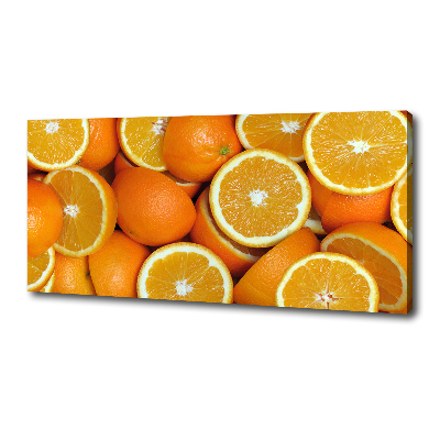 Cuadro canvas con impresión uv duradera horizontal Mitades de naranja