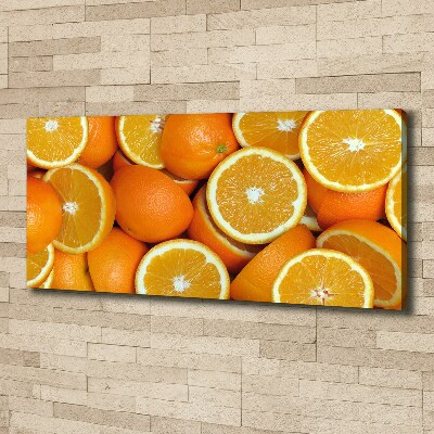 Cuadro canvas con impresión uv duradera horizontal Mitades de naranja