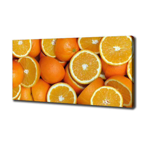 Cuadro canvas con impresión uv duradera horizontal Mitades de naranja