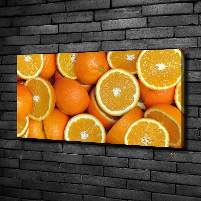 Cuadro canvas con impresión uv duradera horizontal Mitades de naranja