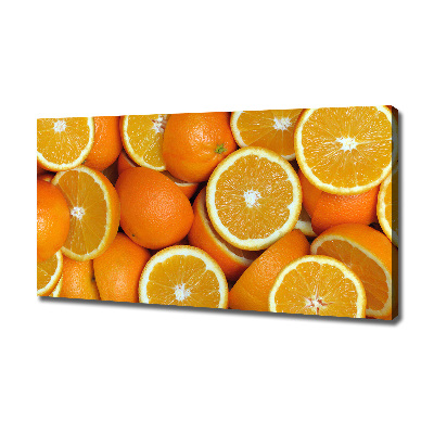 Cuadro canvas con impresión uv duradera horizontal Mitades de naranja