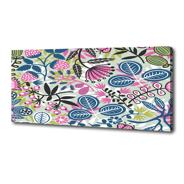 Fotocuadro en lienzo de alta calidad horizontal Patrón floral