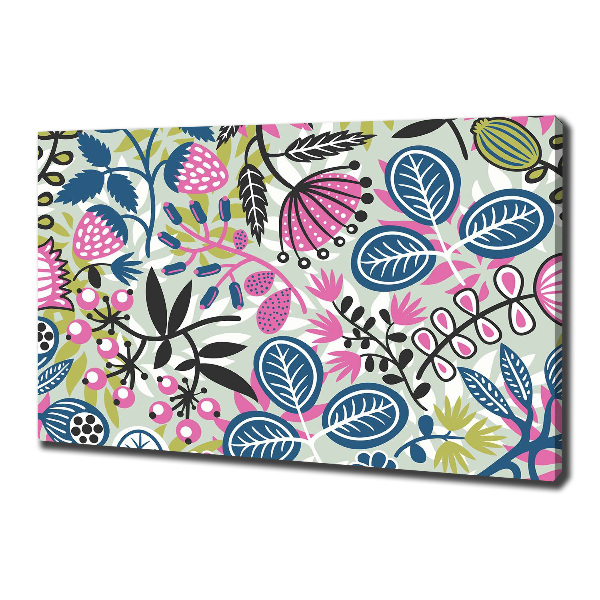 Fotocuadro en lienzo de alta calidad horizontal Patrón floral