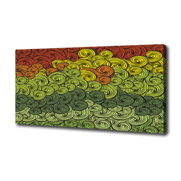 Fotocuadro en lienzo de alta calidad horizontal Ondas de colores