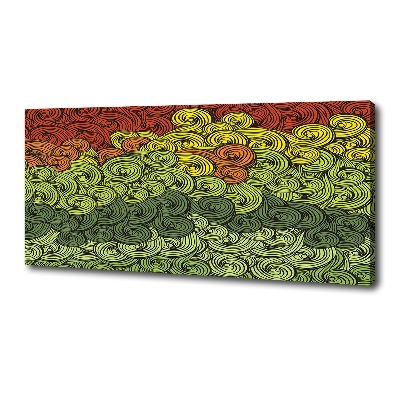 Fotocuadro en lienzo de alta calidad horizontal Ondas de colores