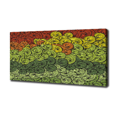 Fotocuadro en lienzo de alta calidad horizontal Ondas de colores