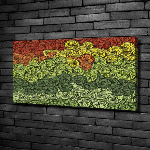 Fotocuadro en lienzo de alta calidad horizontal Ondas de colores