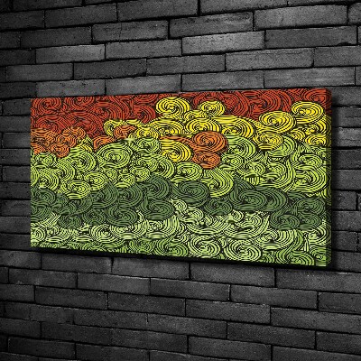 Fotocuadro en lienzo de alta calidad horizontal Ondas de colores