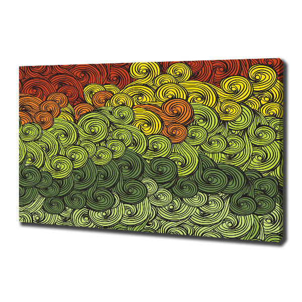 Fotocuadro en lienzo de alta calidad horizontal Ondas de colores