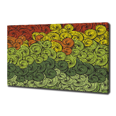 Fotocuadro en lienzo de alta calidad horizontal Ondas de colores