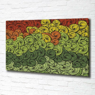 Fotocuadro en lienzo de alta calidad horizontal Ondas de colores