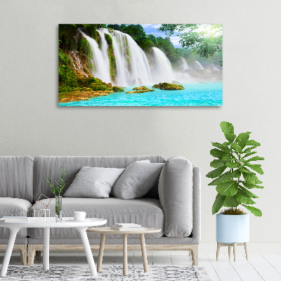 Cuadro canvas con impresión uv duradera horizontal Cascada