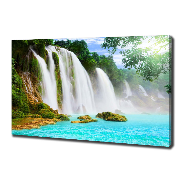 Cuadro canvas con impresión uv duradera horizontal Cascada