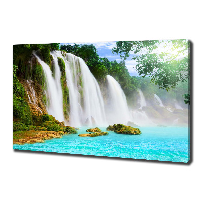 Cuadro canvas con impresión uv duradera horizontal Cascada