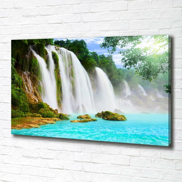 Cuadro canvas con impresión uv duradera horizontal Cascada