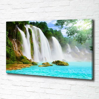 Cuadro canvas con impresión uv duradera horizontal Cascada
