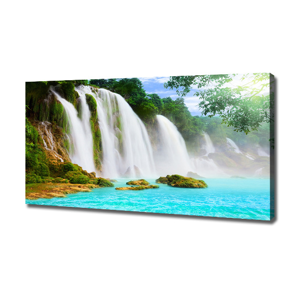 Cuadro canvas con impresión uv duradera horizontal Cascada