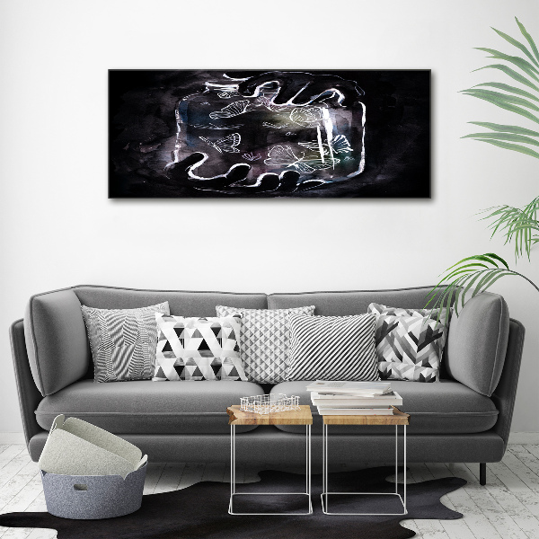 Cuadro canvas con impresión uv duradera horizontal Mariposas en un frasco