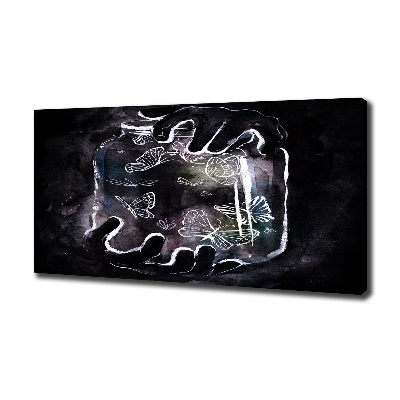 Cuadro canvas con impresión uv duradera horizontal Mariposas en un frasco
