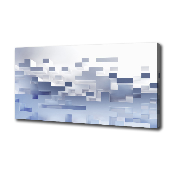 Cuadro canvas moderno de gran formato horizontal Abstracción cúbica