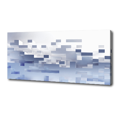 Cuadro canvas moderno de gran formato horizontal Abstracción cúbica