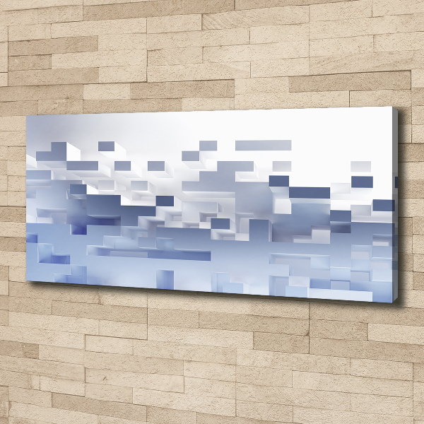 Cuadro canvas moderno de gran formato horizontal Abstracción cúbica