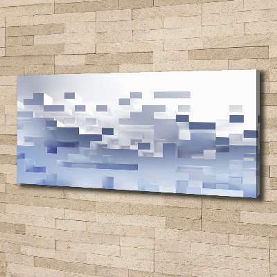 Cuadro canvas moderno de gran formato horizontal Abstracción cúbica