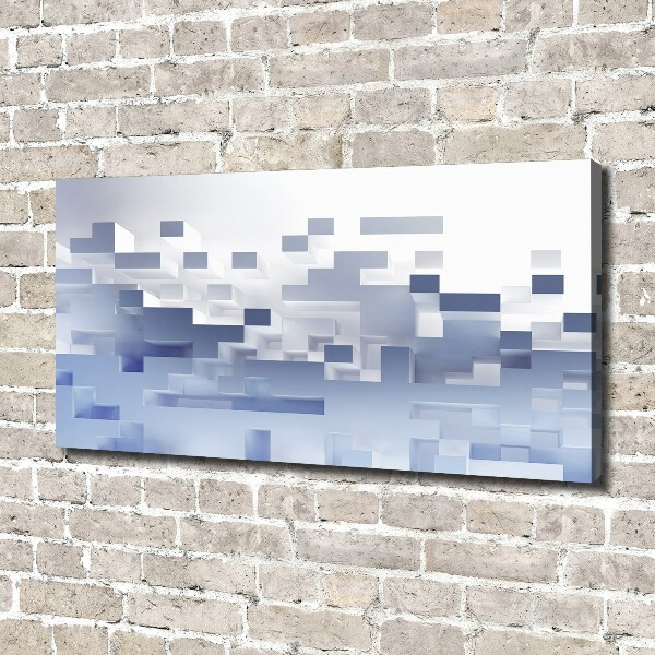 Cuadro canvas moderno de gran formato horizontal Abstracción cúbica