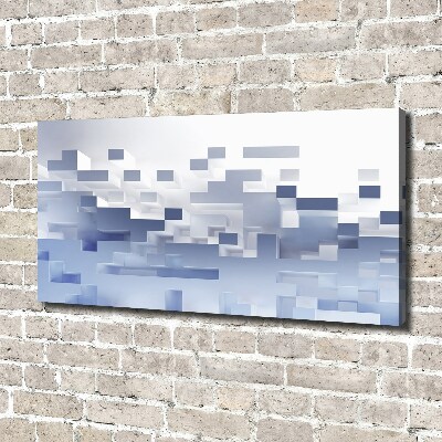 Cuadro canvas moderno de gran formato horizontal Abstracción cúbica