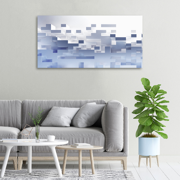 Cuadro canvas moderno de gran formato horizontal Abstracción cúbica