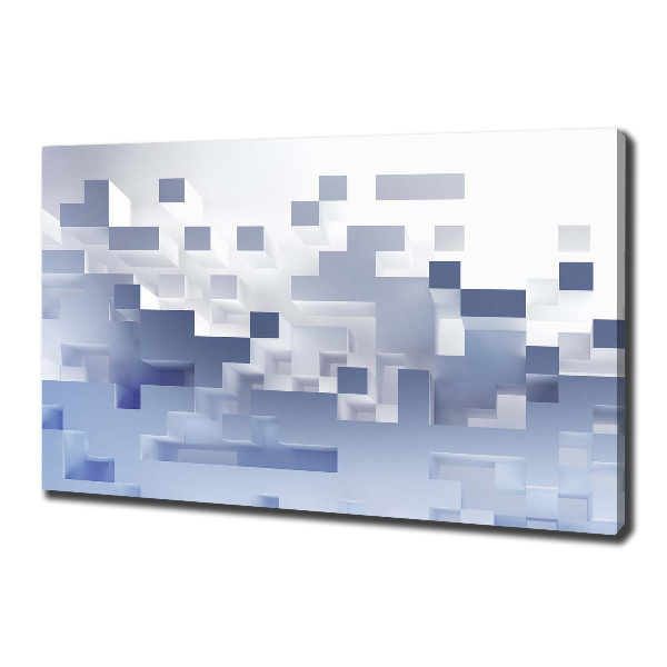 Cuadro canvas moderno de gran formato horizontal Abstracción cúbica