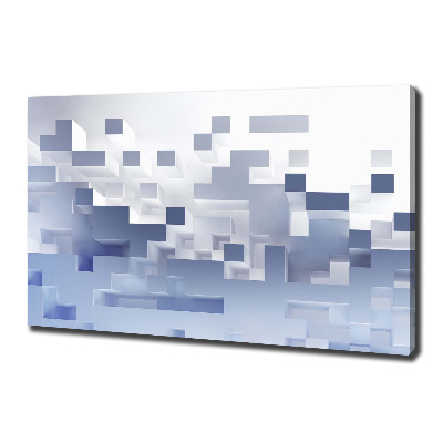 Cuadro canvas moderno de gran formato horizontal Abstracción cúbica