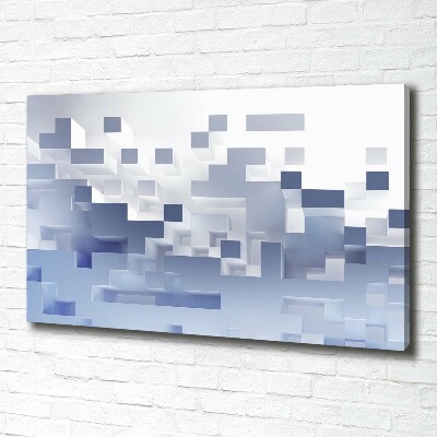 Cuadro canvas moderno de gran formato horizontal Abstracción cúbica