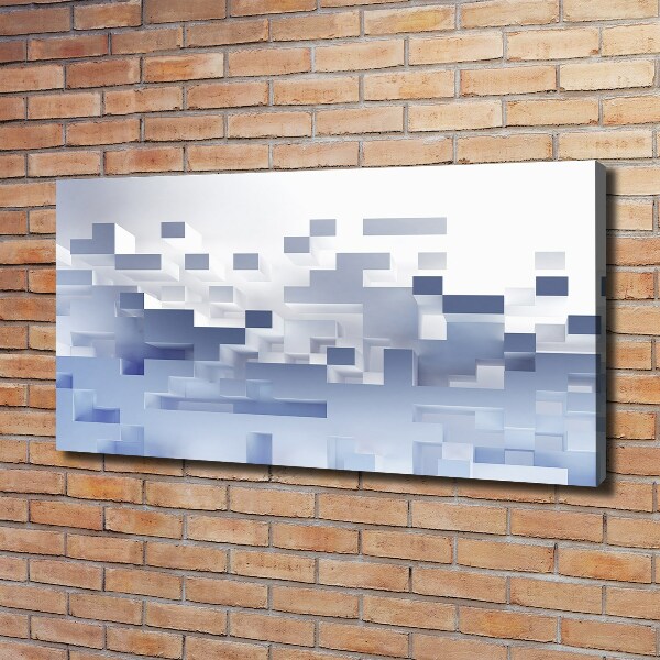 Cuadro canvas moderno de gran formato horizontal Abstracción cúbica