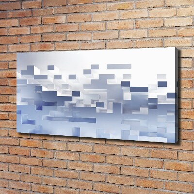 Cuadro canvas moderno de gran formato horizontal Abstracción cúbica