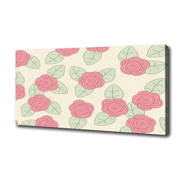 Cuadro canvas con impresión uv duradera horizontal Rosas