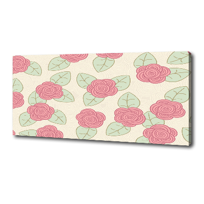 Cuadro canvas con impresión uv duradera horizontal Rosas