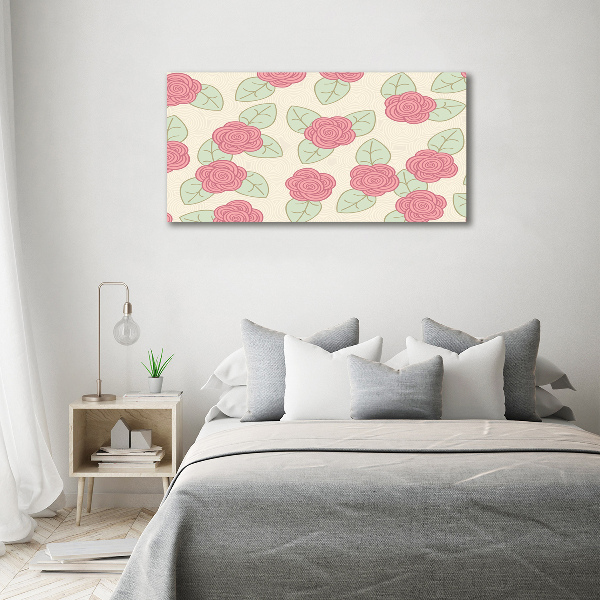 Cuadro canvas con impresión uv duradera horizontal Rosas