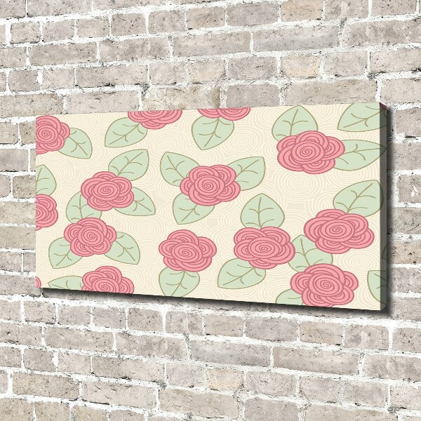 Cuadro canvas con impresión uv duradera horizontal Rosas