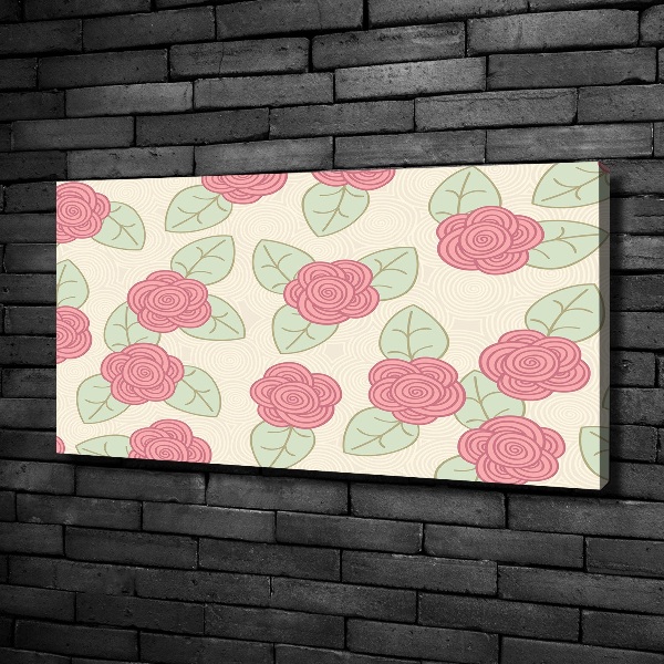 Cuadro canvas con impresión uv duradera horizontal Rosas