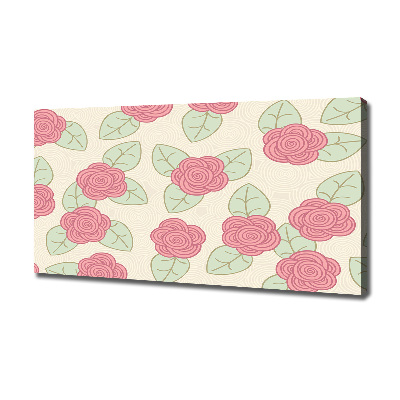 Cuadro canvas con impresión uv duradera horizontal Rosas
