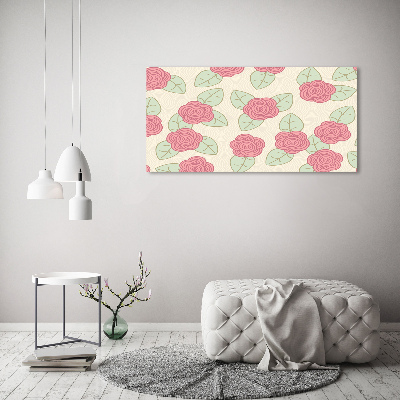 Cuadro canvas con impresión uv duradera horizontal Rosas